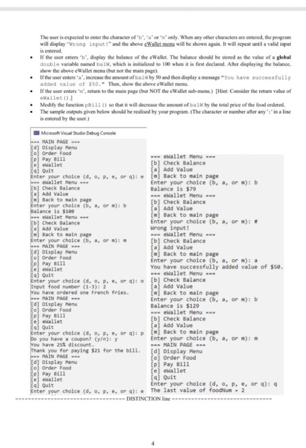 B. The Programming Task By using C++ and the Visual | Chegg.com