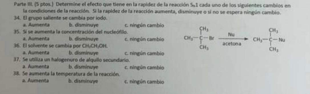 what does the rate of an sn1 reaction depends on