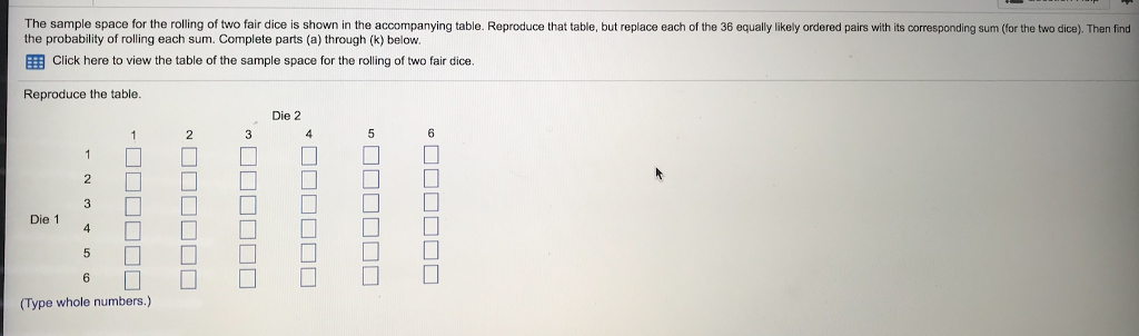 solved-the-sample-space-for-the-rolling-of-two-fair-dice-is-chegg