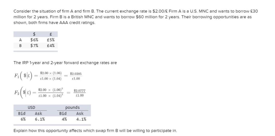 Solved Consider The Situation Of Firm A And Firm B. The | Chegg.com