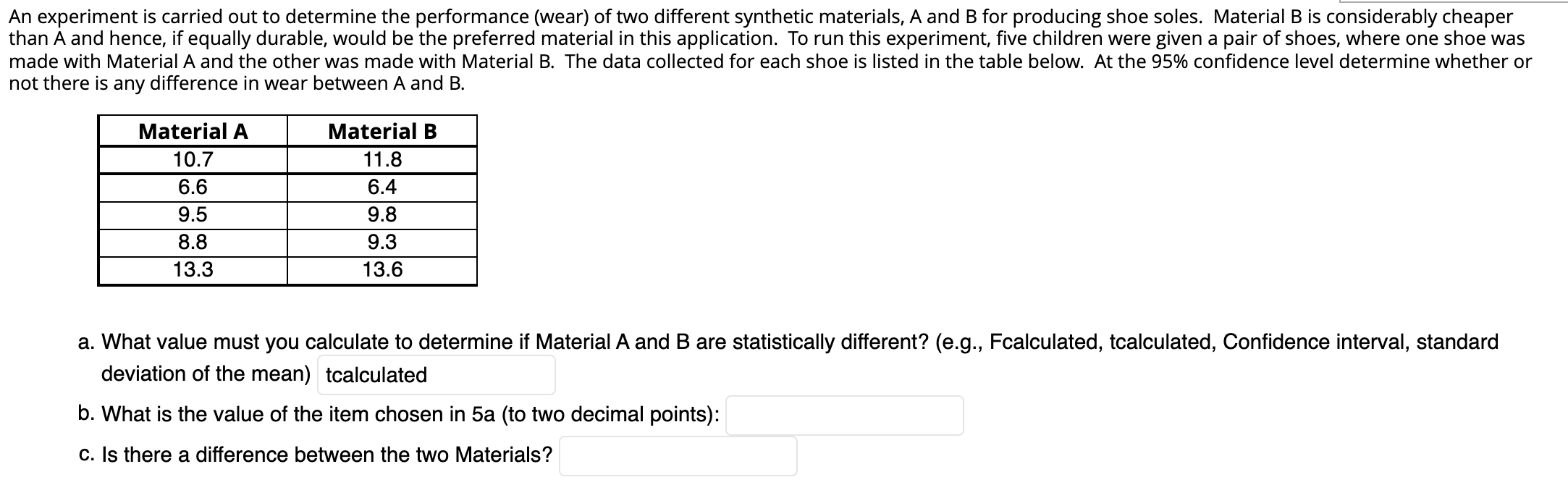 Solved An experiment is carried out to determine the | Chegg.com