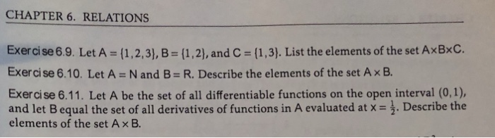 Solved CHAPTER 6. RELATIONS Exercise6.9. Let A (1,2,3), B- | Chegg.com