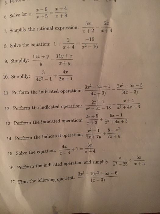 solve for x 5x 2 4x 9