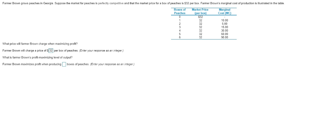 Solved Farmer Brown Grows Peaches In Georgia Suppose The | Chegg.com