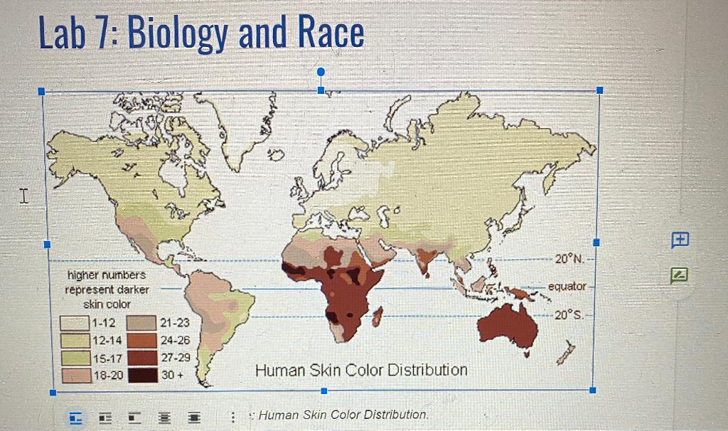 human skin color map