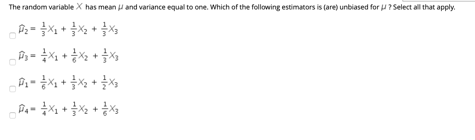 Solved The random variable X has mean U and variance equal | Chegg.com