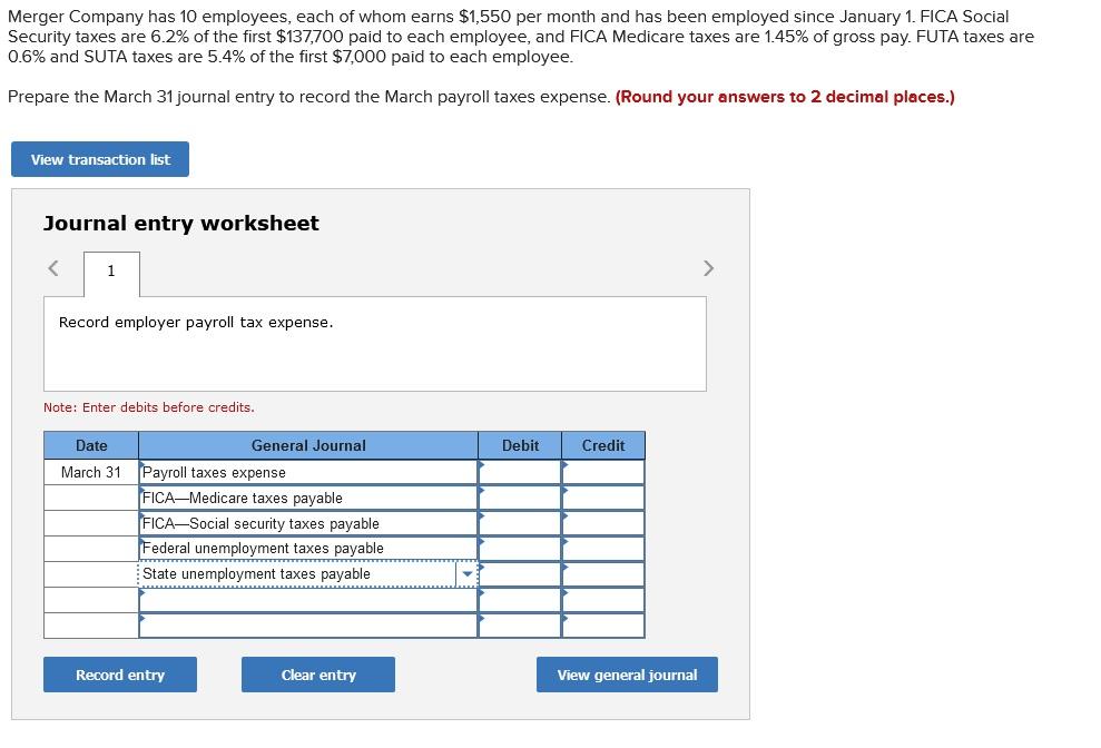 Solved Merger Company has 10 employees, each of whom earns