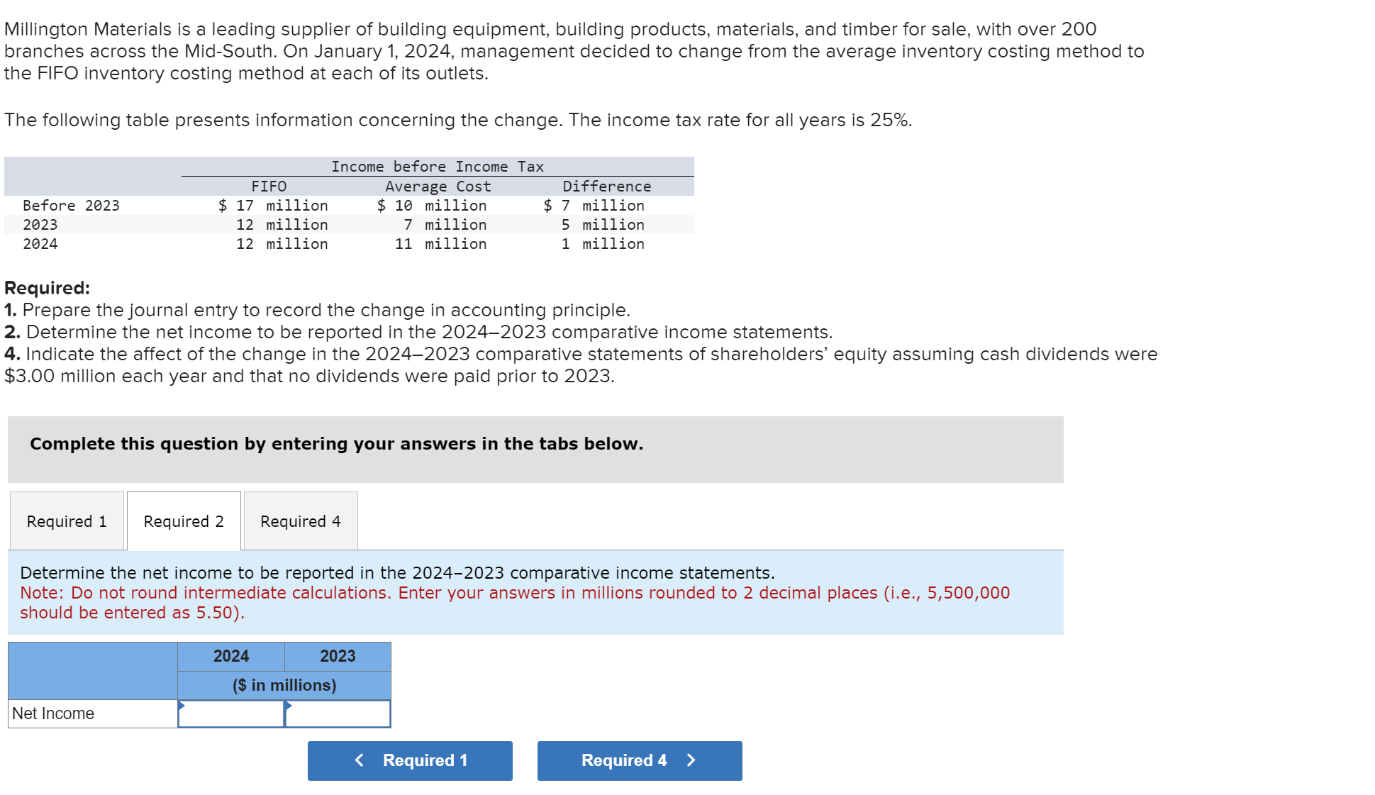 Solved Exercise 20-7 (Algo) Change in principle; Change in | Chegg.com