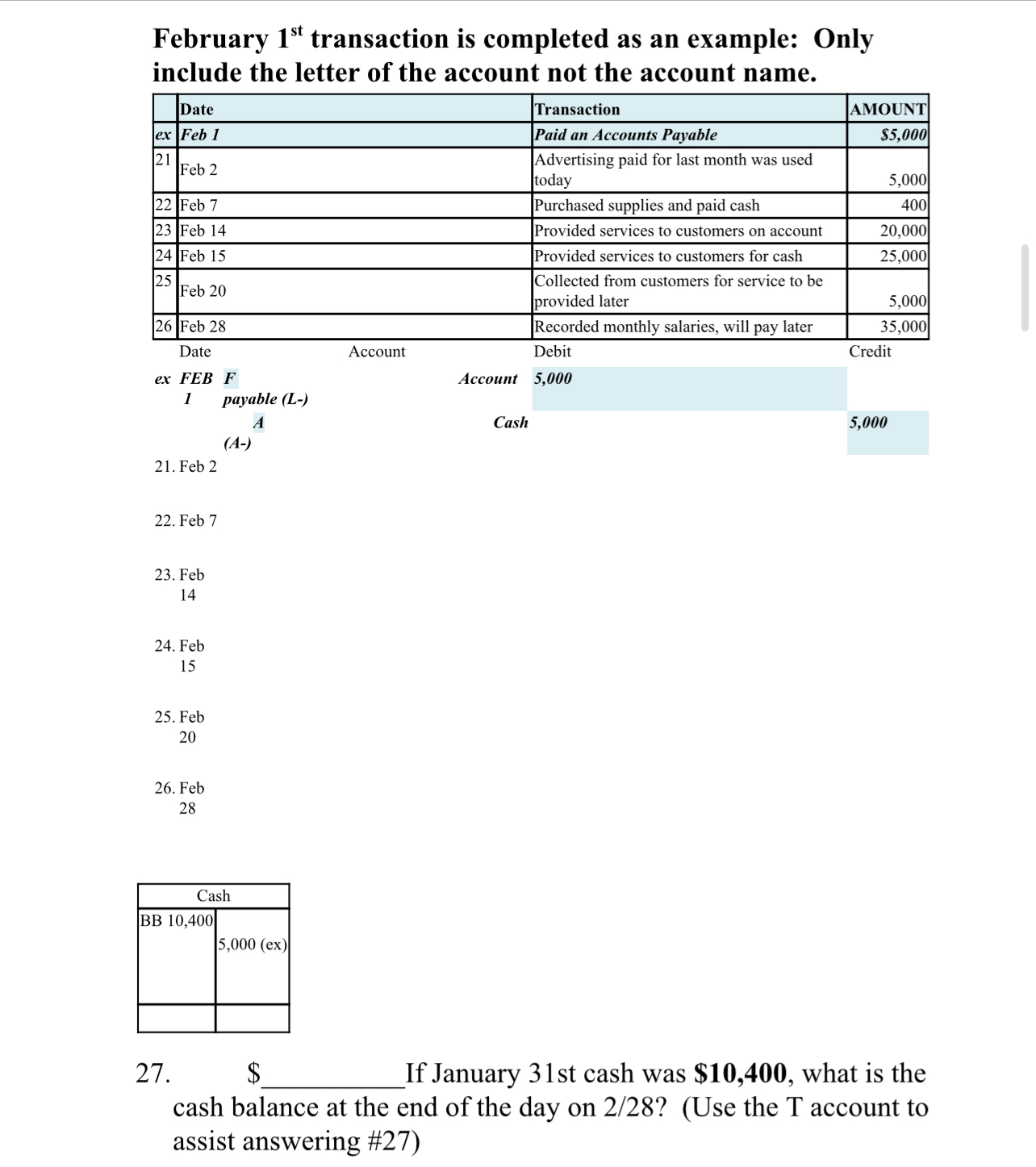 Solved February 1st ﻿transaction is completed as an | Chegg.com