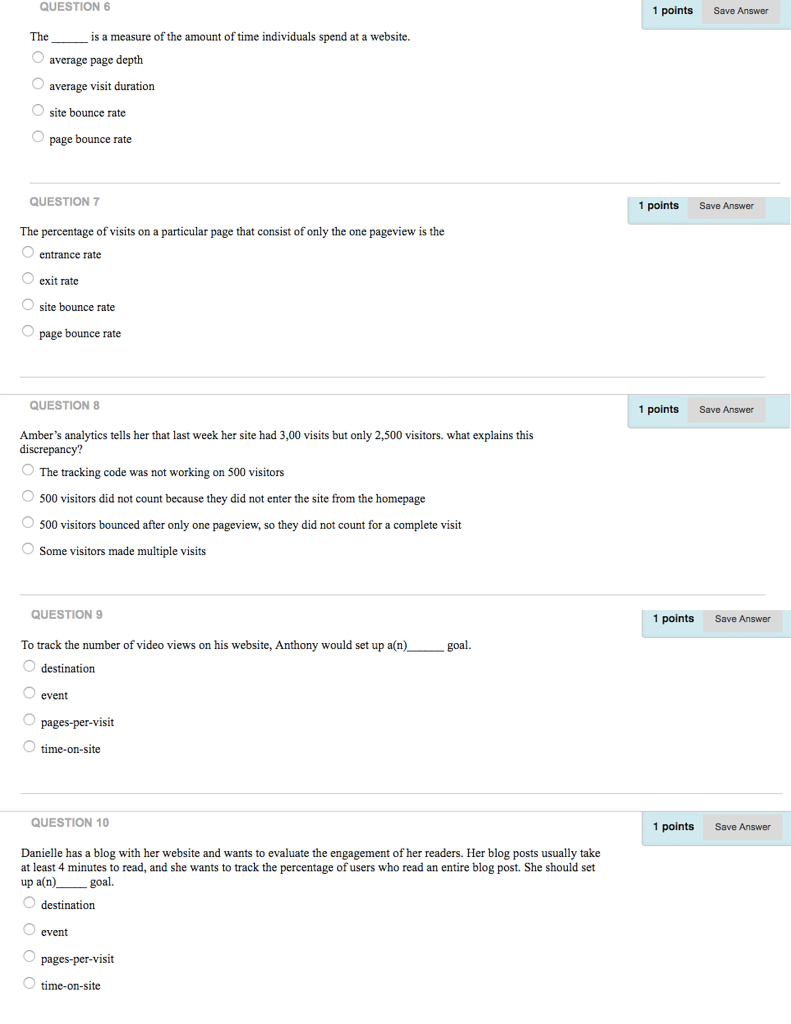 Solved QUESTION 1 points Save Answer The is a measure of the | Chegg.com