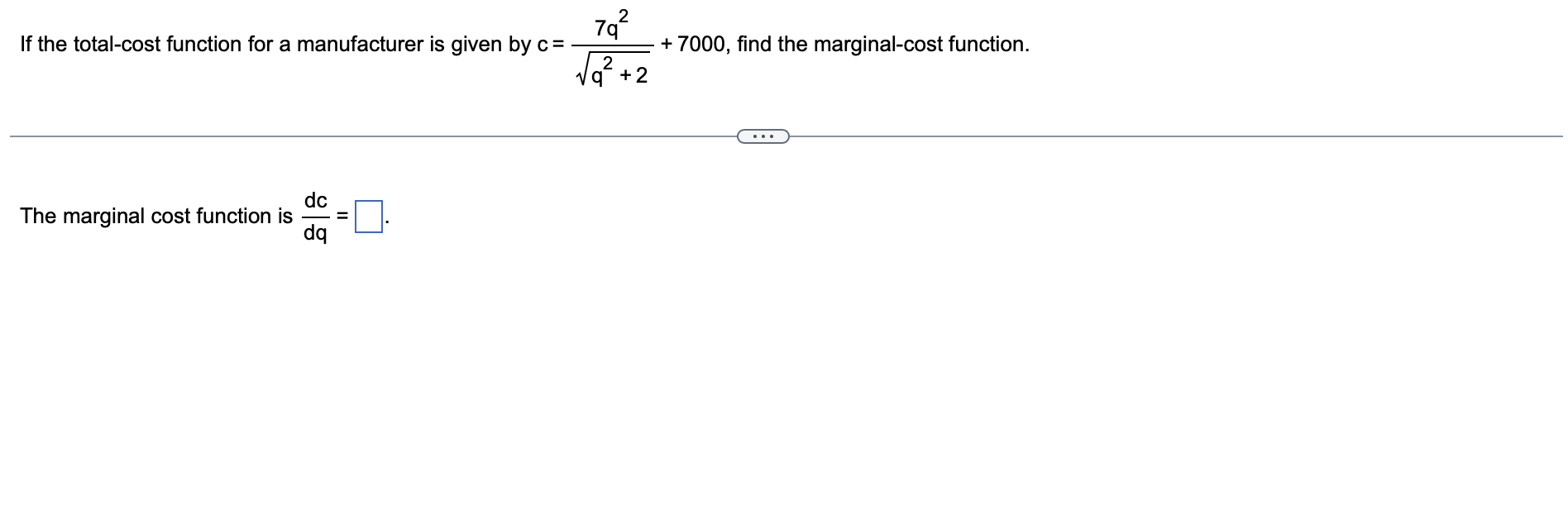Solved If the total-cost function for a manufacturer is | Chegg.com