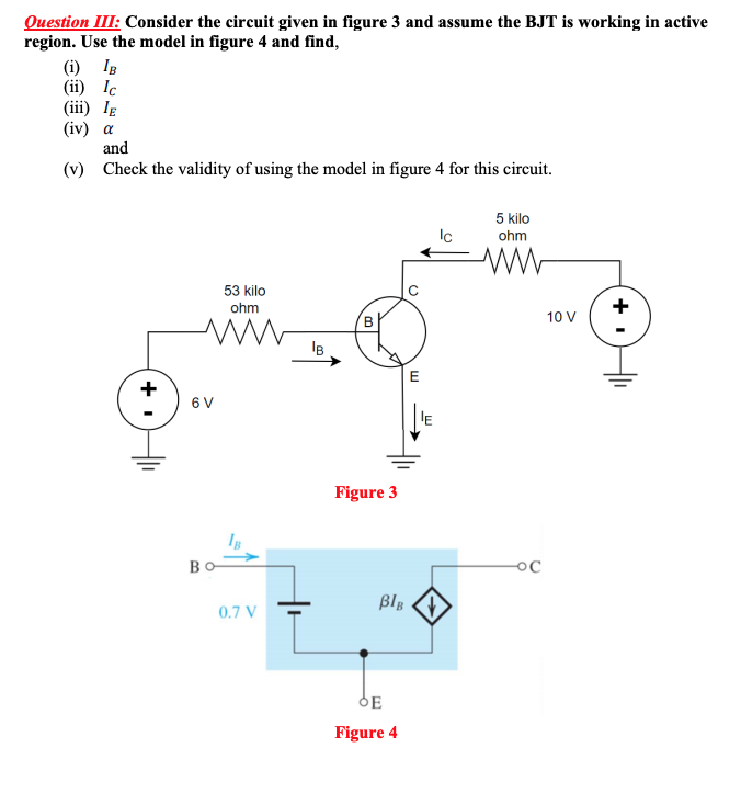 Solved Question III: Consider the circuit given in figure 3 | Chegg.com