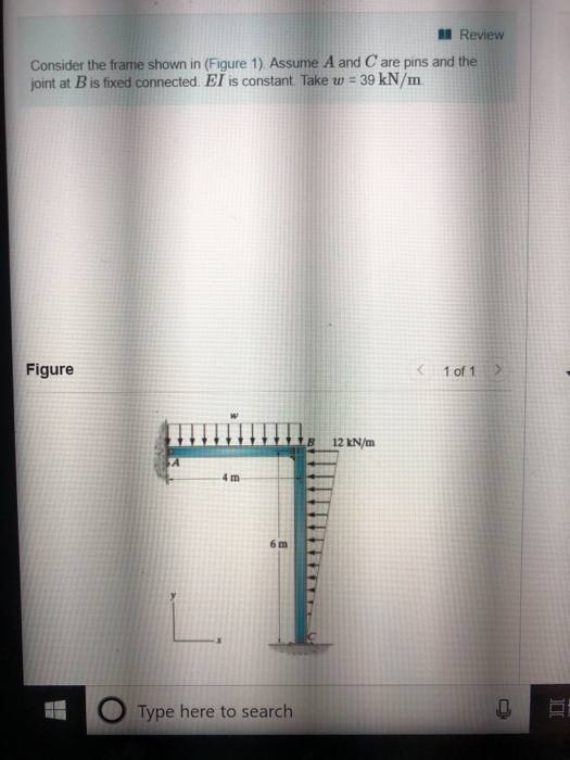 Solved Ll Review Consider The Frame Shown In (Figure 1). | Chegg.com