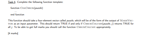 Solved Task 5. Complete the following function template: | Chegg.com