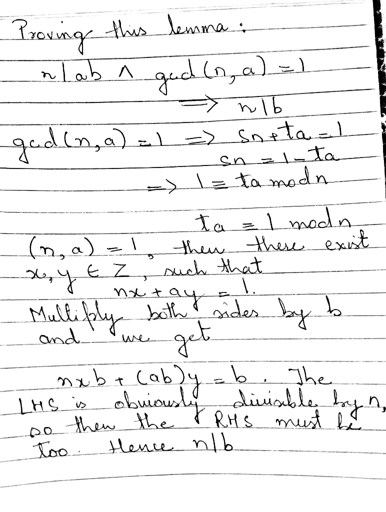 Solved Show Multiplicative Inverse Modulo N Inverse Unique Modulo N Q40404032 Coursehigh