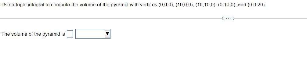 Solved The volume of the pyramid is | Chegg.com