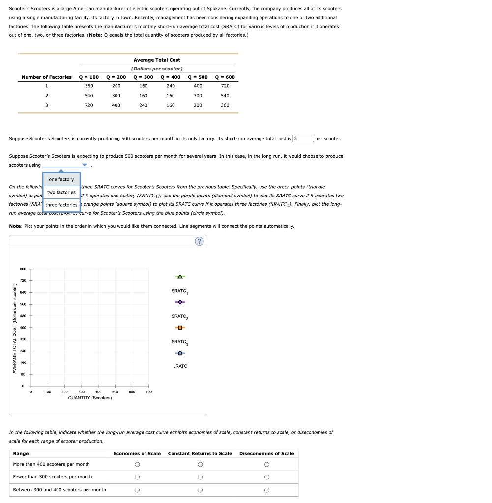 Solved Scooter's Scooters is a large American manufacturer