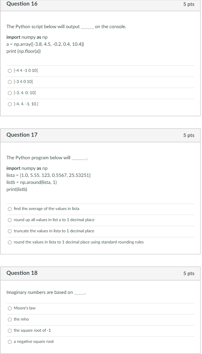 Solved The Python script below will output on the console. | Chegg.com