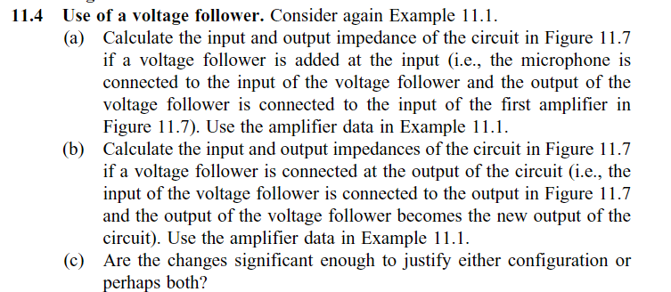 11.4 Use Of A Voltage Follower. Consider Again | Chegg.com