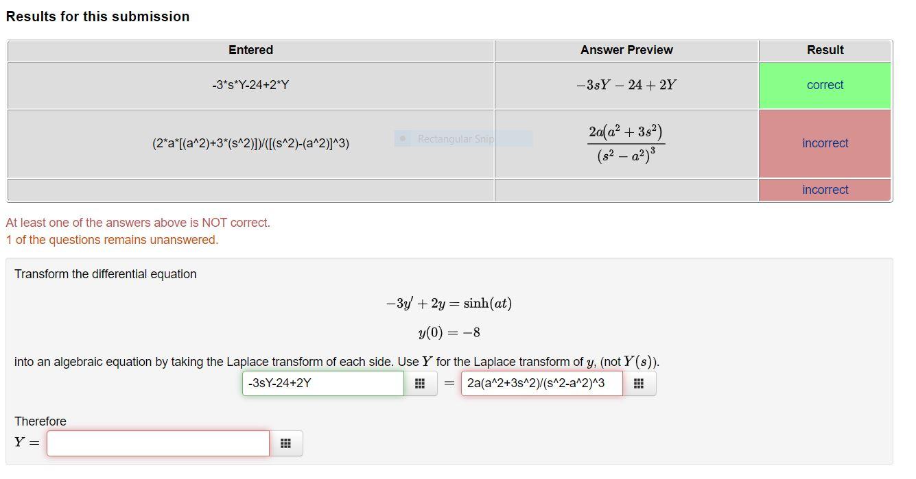 Solved Transform The Differential Equation Into An Algebraic Chegg Com