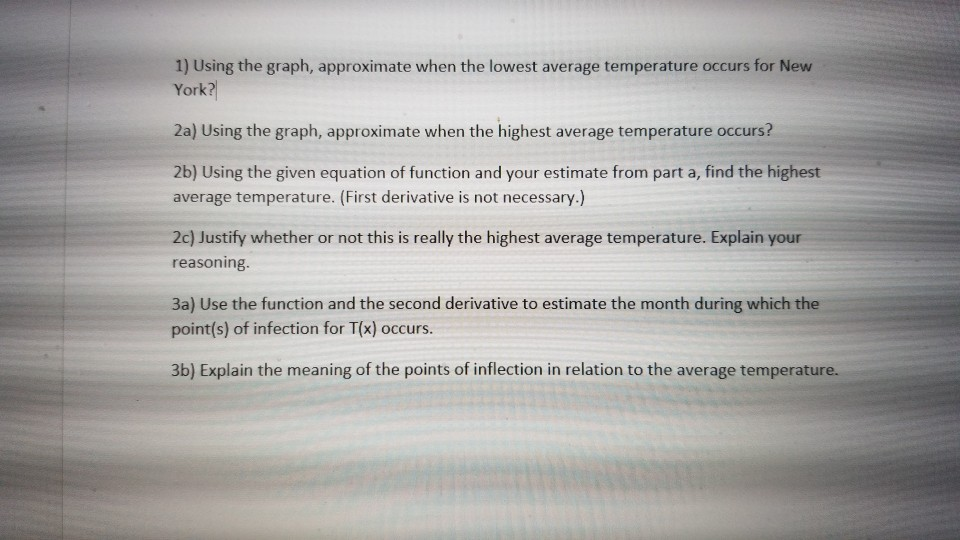 Solved The average temperature in New York can be