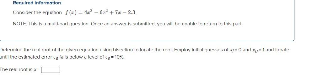 Solved Required information Consider the equation f(3) = | Chegg.com