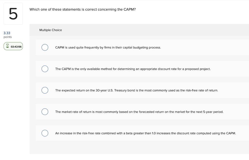 Solved Which one of these statements is correct concerning