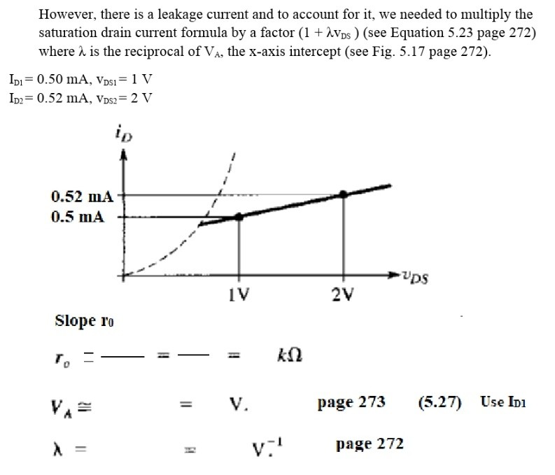 Solved 5.30 For a particular MOSFET operating in the | Chegg.com