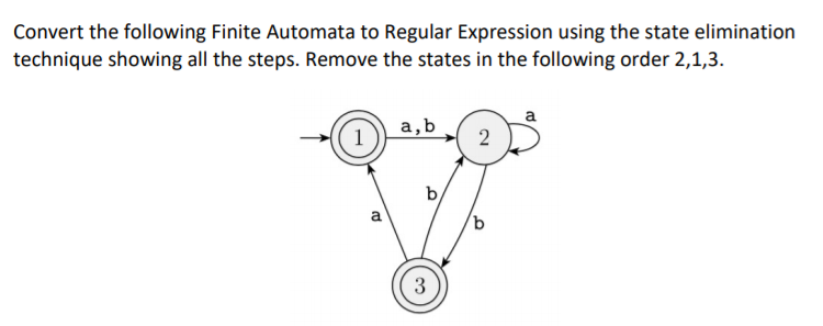 Solved Convert The Following Finite Automata To Regular