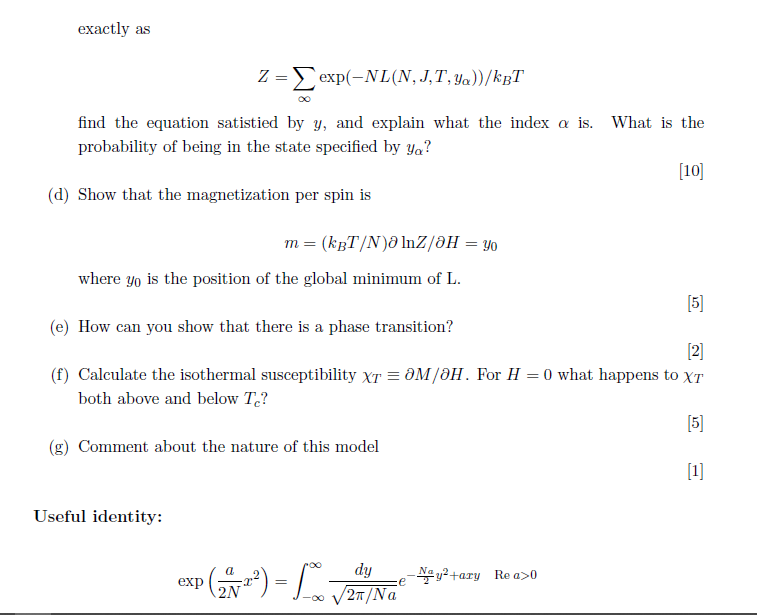 Ising Model 1 A Rare Analytic Solution To An Inter Chegg Com