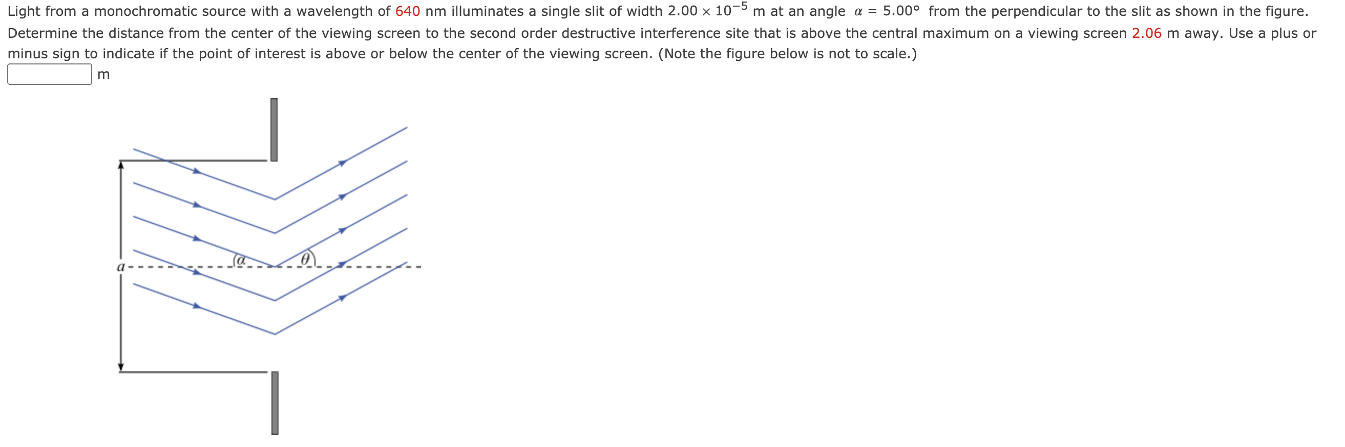 a monochromatic source of light of wavelength lambda illuminates