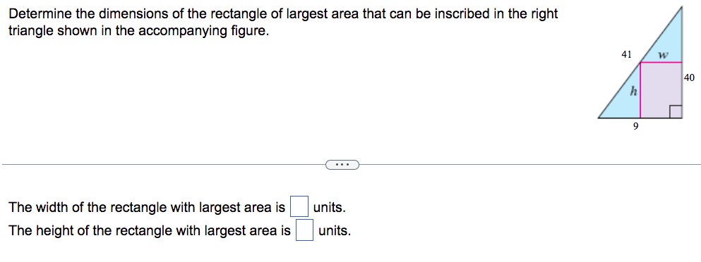 Solved Determine the dimensions of the rectangle of largest | Chegg.com