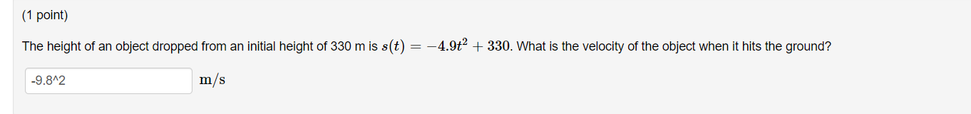 Solved The height of an object dropped from an initial | Chegg.com