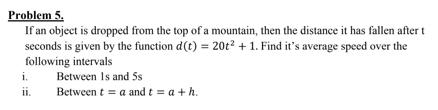 Solved Problem 5. If An Object Is Dropped From The Top Of A | Chegg.com