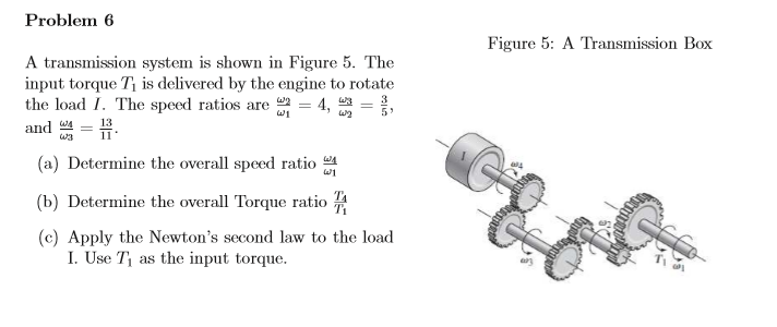 Solved Problem 6 Figure 5: A Transmission Box 3 5 and we W3 | Chegg.com