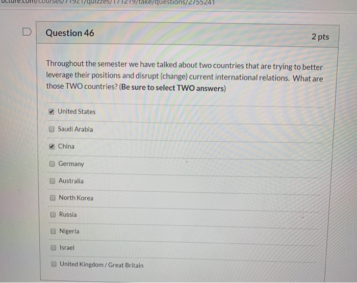 Solved 532-3412). 2 pts Question 34 Which of the places | Chegg.com