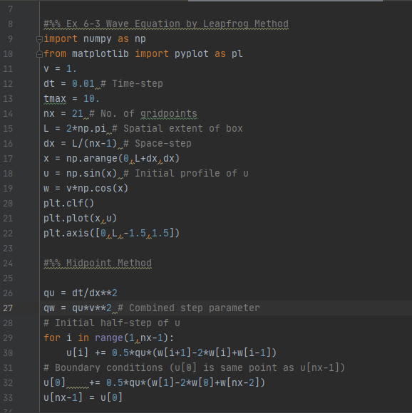 Below is the Python program used to solve the wave | Chegg.com