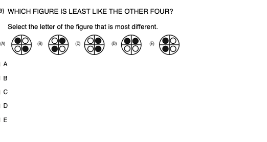 solved-16-which-figure-is-least-like-the-other-four-chegg