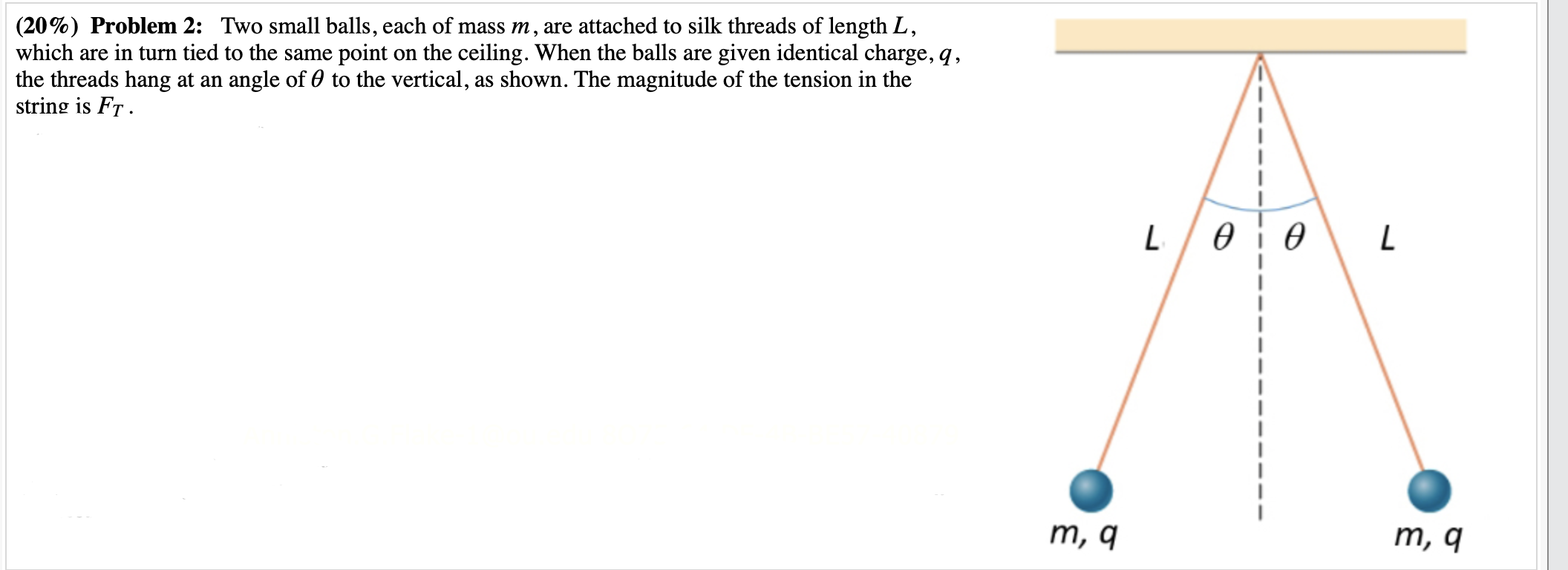 Solved A ball of mass m is attached to a thin string and