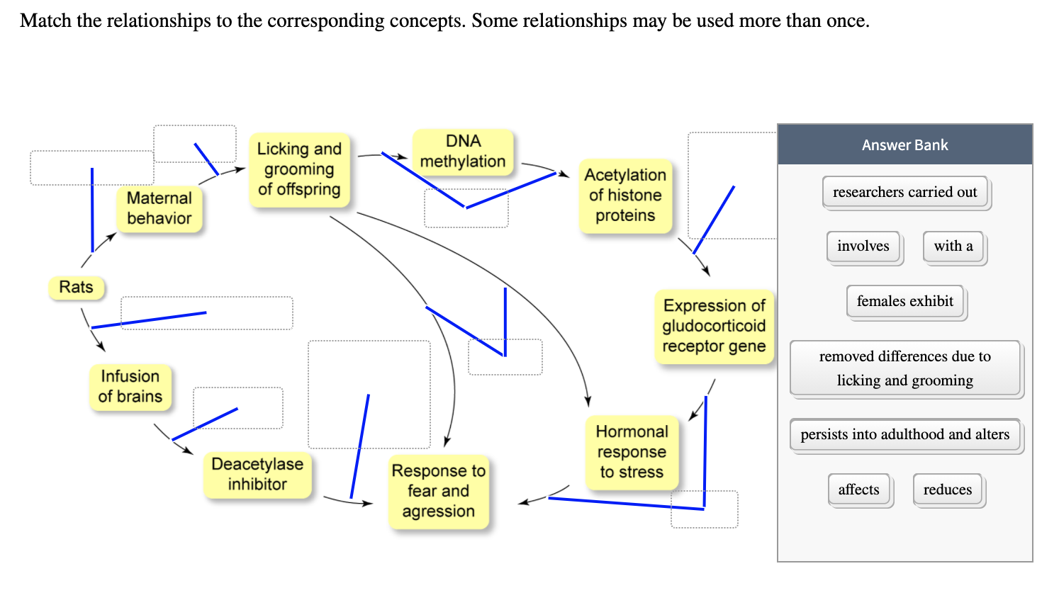 Solved Match the relationships to the corresponding | Chegg.com