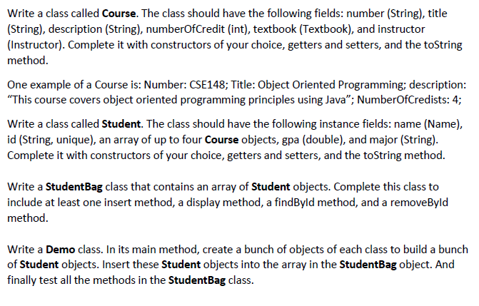 Solved Write a class called Course. The class should have | Chegg.com