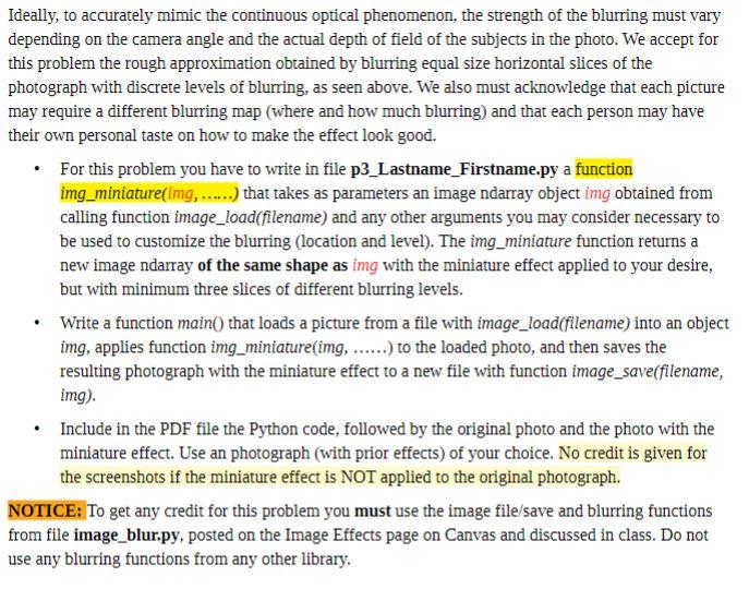 Solved Problem 2. Miniature Effect A cool looking | Chegg.com