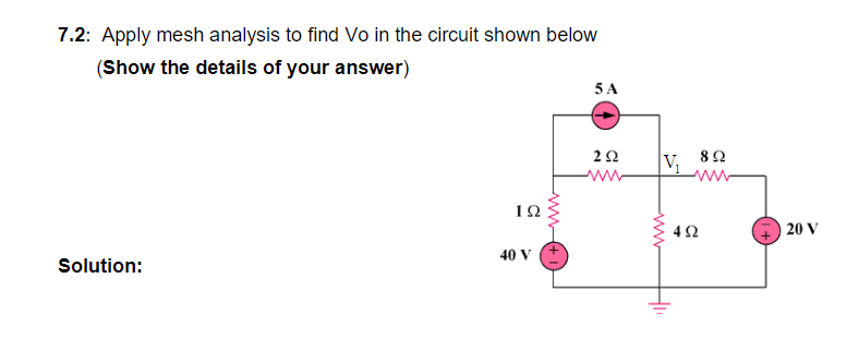Solved 7.1: Using nodal analysis to find the node voltages | Chegg.com
