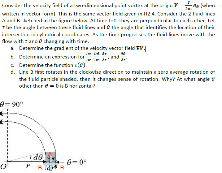 Solved Consider The Velocity Field Of A Two Dimensional