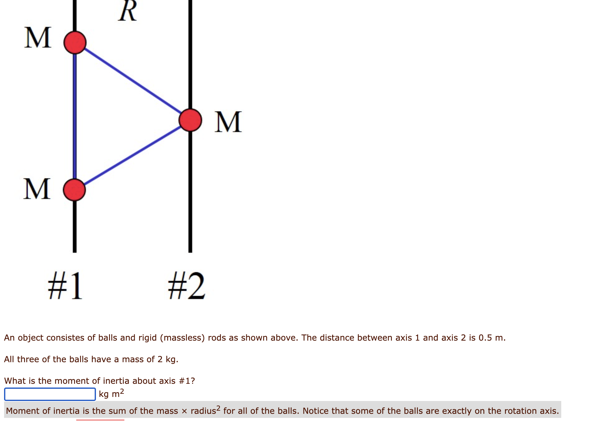 Solved An object consistes of balls and rigid (massless)