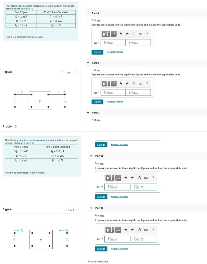 Solved Part A The following direct-current measurements were | Chegg.com