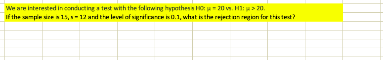 Solved We are interested in conducting a test with the | Chegg.com