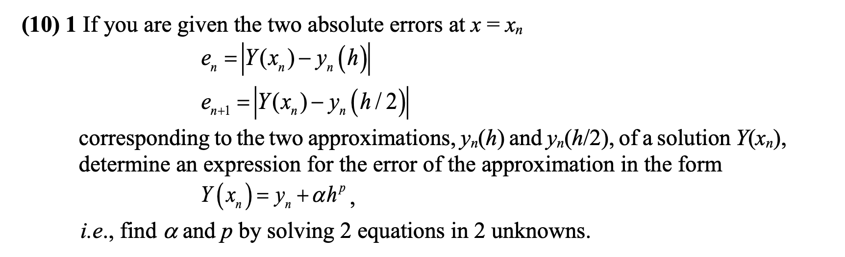 Solved n entl = (10) 1 If you are given the two absolute | Chegg.com