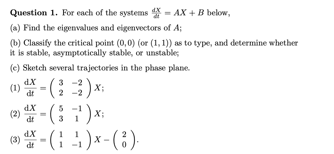 solved-dx-dt-question-1-for-each-of-the-systems-ax-b-chegg