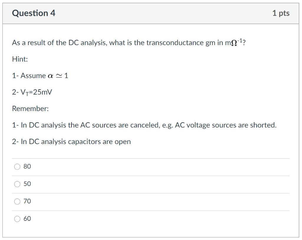 Solved For the BJT transistor circuit shown below B=100, | Chegg.com